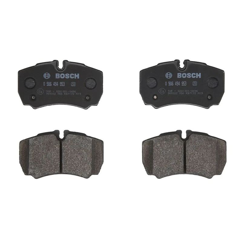Bosch BP1804 - Brake Pads Car Rear Axle - Bosch Quality - Reduced Noise and Dust - ECE-R90 Certified - Copper-Free - 1 Set of 4 Pads