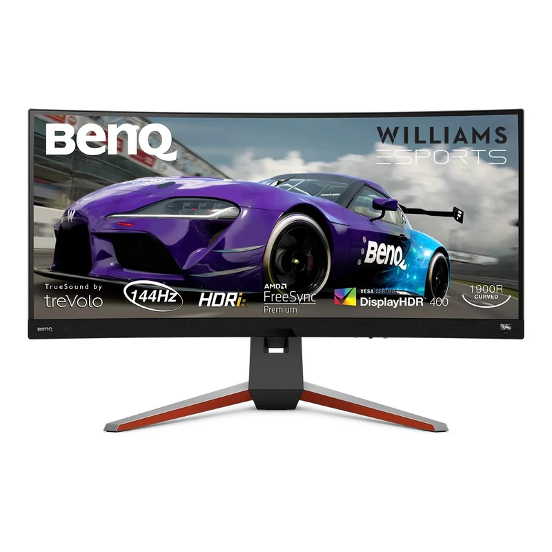 BenQ MOBIUZ EX3415R 34 Inch IPS WQHD 1900R Ultrawide Curved Gaming Monitor, 144Hz 1ms, HDR400, 98% P3, 2.1ch Speaker, FreeSync Premium, Remote control, and Height Adjustable, Metallic Grey