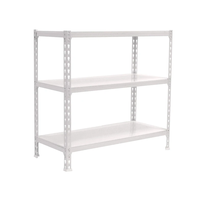 Simon Rack Garage Shelving Units 900x1100x500 mm, 3 Tier Steel Rack, 200 kg per Shelf, White - Simonclick