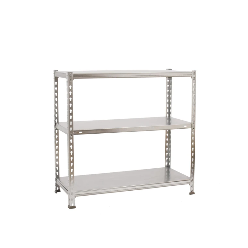 Simon Rack Garage Shelving Unit 900x1000x300 mm, 3 Tier Steel Rack with Reinforced 150 kg End Shelves, Galvanised – Ecoclick
