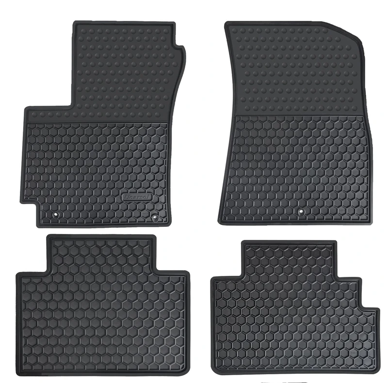 Megiteller Car Floor Mats Custom Fit for 2024 2023 2022 2021 2020 2019 2018 2017 2016 2015 2014 Kia Soul Odorless Washable Heavy Duty Rubber (All Weather) Floor Liners Set Black