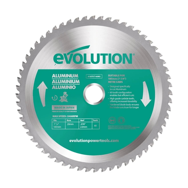 Evolution Power Tools A185TCT-60MS, Aluminium