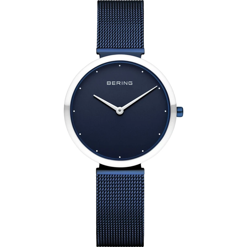 BERING Damen Quarz Uhr - Blaues Edelstahlgehause 18132-397