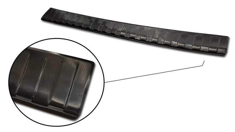 Avisa Black Stainless Steel Rear bumper protector compatible with Mercedes GLS (X167) 2019-2023 & FL 2023- 'Ribs'