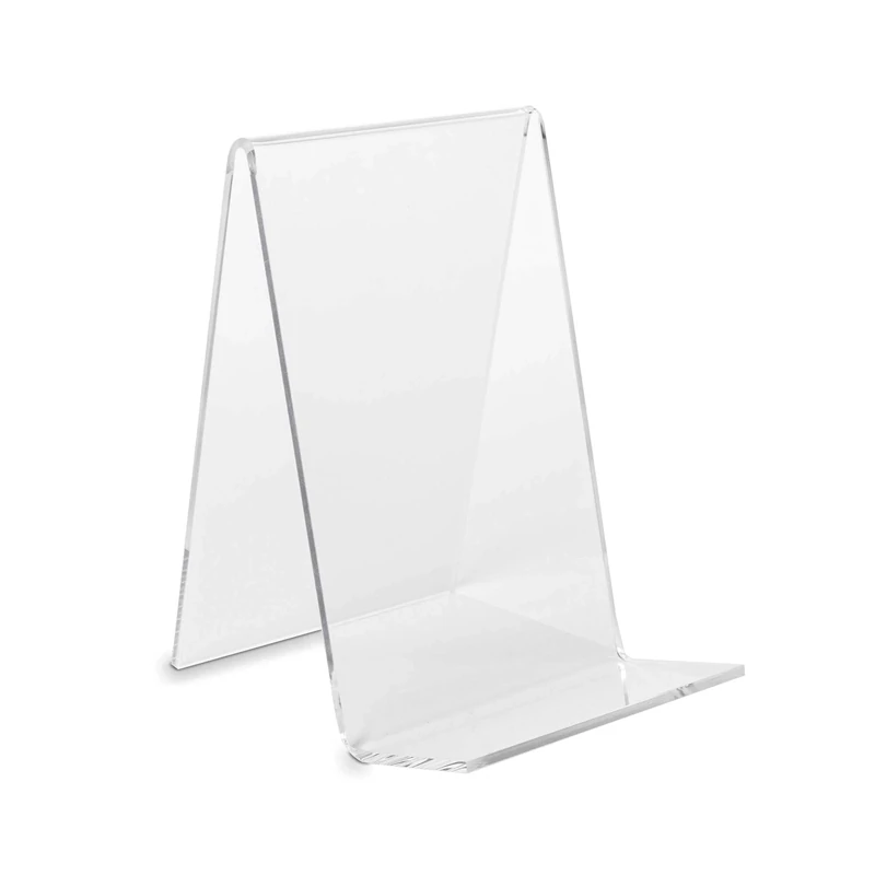VITAdisplays Eco Oblique Stand, Book Stand, Goods Carrier as Bookend and Stand for Small Items Made of Original Plexiglas Pack of 50