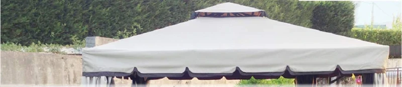 Replacement Cover for Gazebo PVC Garden Waterproof Rainproof Windproof (3X3 MT)