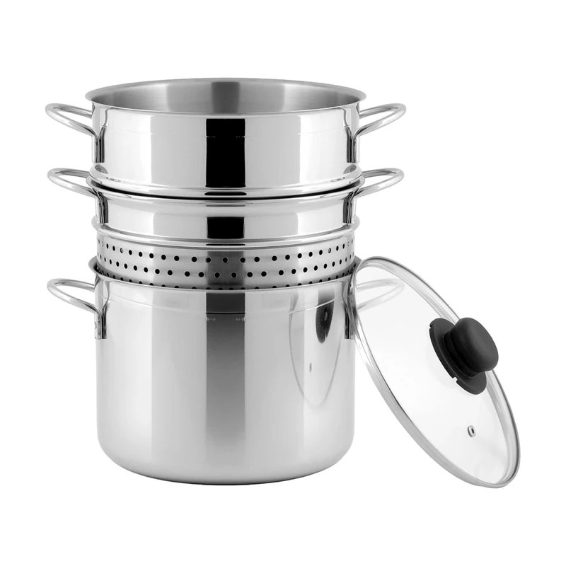 INOXPRAN Pasta Cooker with steam Basket 22 cm