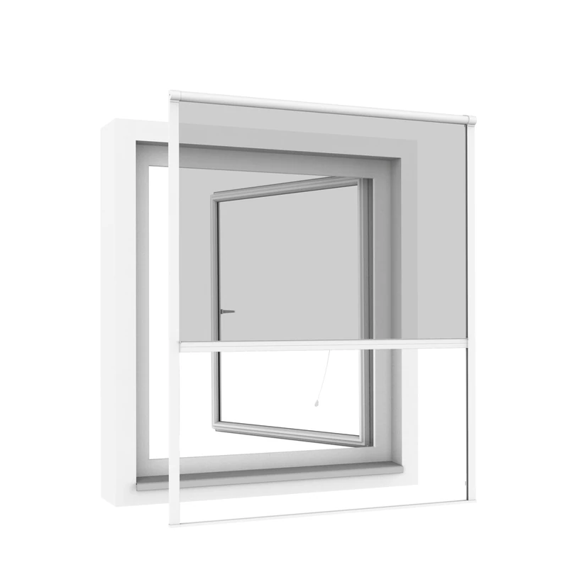 Windhager Insect Screen Roller Blind Window for Hanging, Insect Protection Roller Blind, Window Blind as Mosquito Protection, Fly Screen, Self-Assembly Kit, 100 x 160 cm, White, 03293