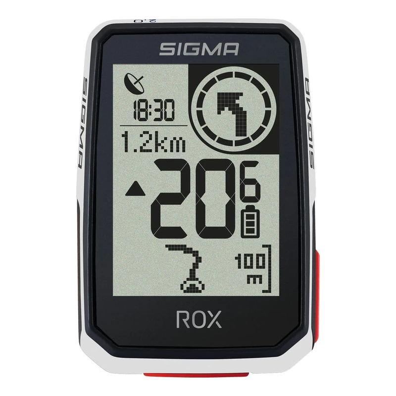 SIGMA SPORT ROX 2.0 White, Top Mount Set, Wireless Bike Computer with GPS & Navigation incl. OVERCLAMP BUTLER, Outdoor GPS Navigation for Pure Riding Pleasure - Image 1