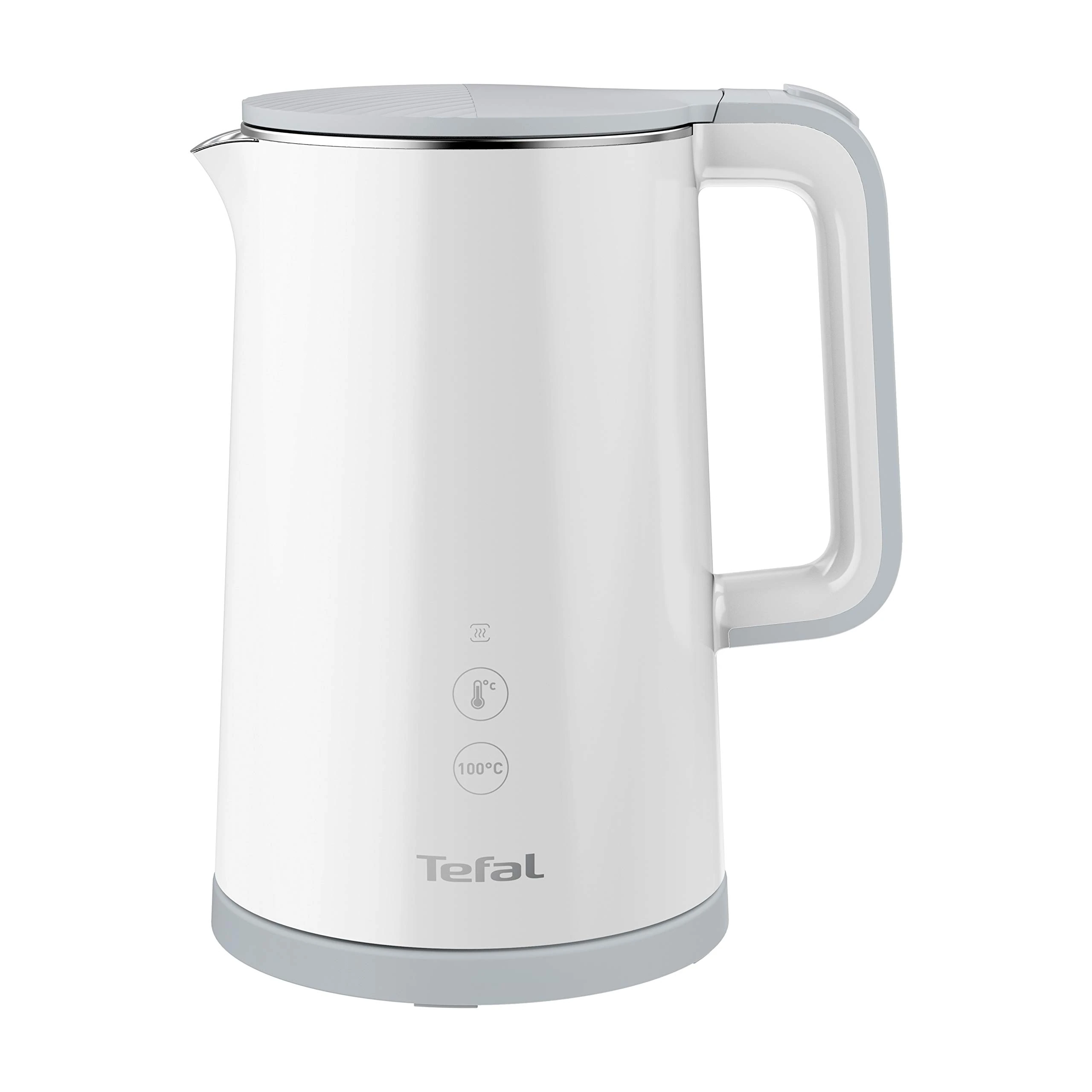 Tefal KO6931 Sense Kettle, 1.5 Litre Capacity, Digital Display, 5 Temperature Levels, 360° Base, Water Level, Removable Limescale Filter, 30 Minutes Keep Warm Function, White