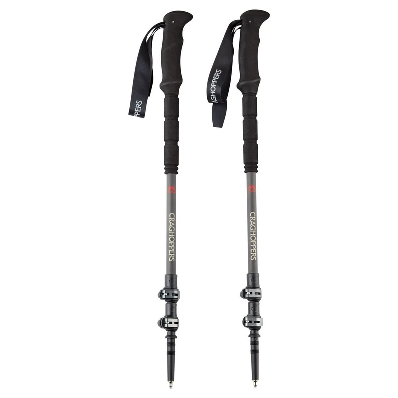 Craghoppers Treklite Carbon Trekking Poles (Pack of 2) (One Size) (Carbon Grey/Black)