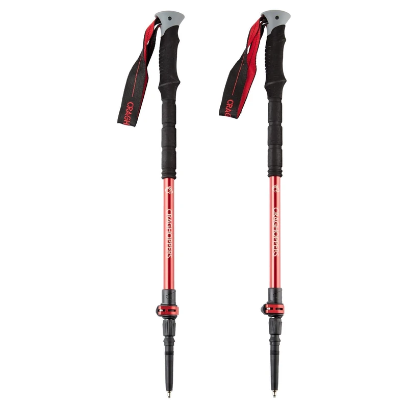 Venture Antishock Walking Poles (Pair), AnRed/AnGrey