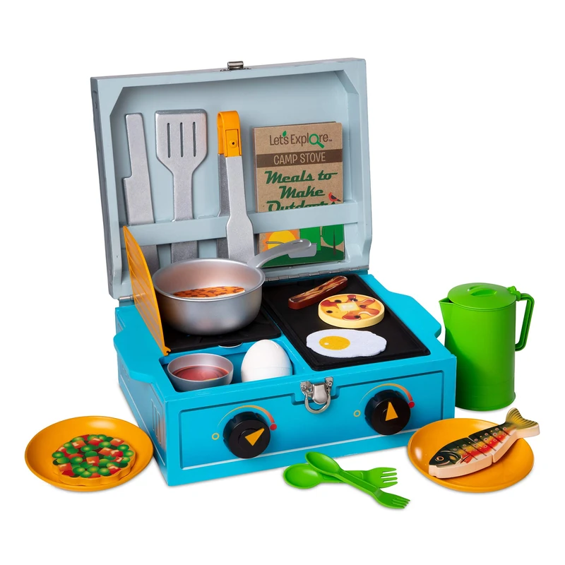 Melissa & Doug Let's Explore Camp Stove Play Set | Pretend Play | Play set | 3+ | Gift for Boy or Girl