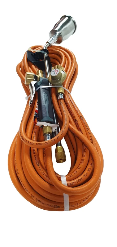 684 Stainless Steel Pack Consisting of 1 Burner Ref. 100S + 1 Neck Ref. L400 + 1 Bimatier Trigger Handle Ref. 620 with Rotating Connection + 20 m Hose Ref. 963/20S + 1 Regulator 4 Bar Ref. 684 EXPRESS