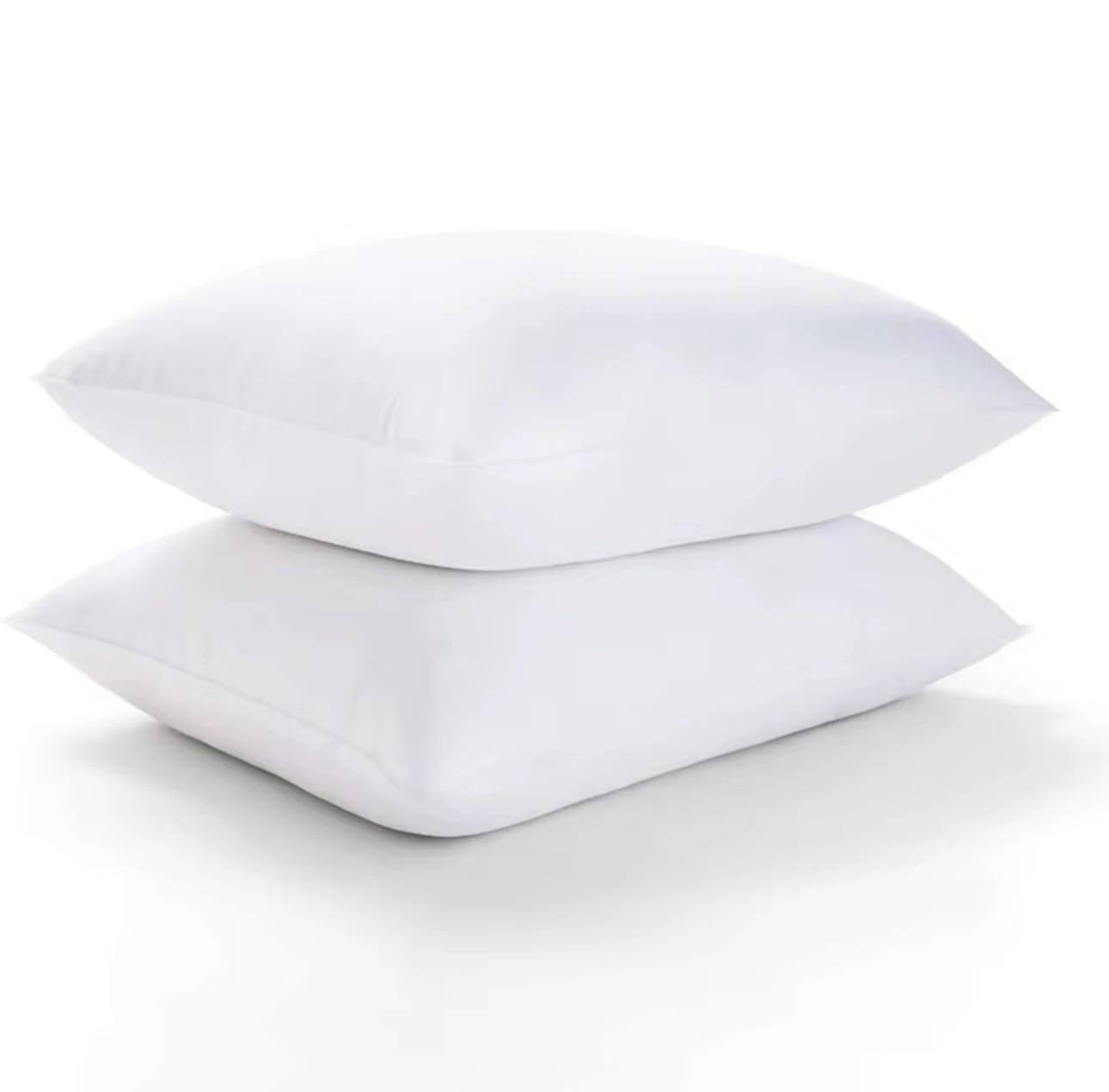 GB TEXTILE NIGHTSLEEP Pack of 2 Pillows, Luxury PLAIN Bounce Back Hollow Fibre Filling Pillow