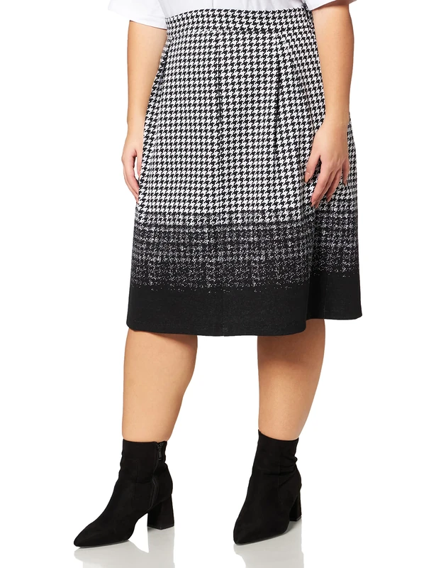 APART Fashion Women's Rock Skirt, Schwarz-Creme, Normal