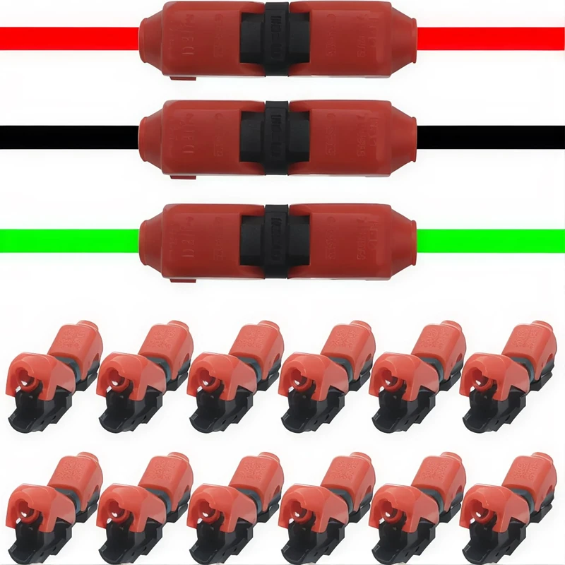 Low Voltage Wire Connectors, CTRICALVER 1 Pin 1 Way H Shape Quick Splice Solderless Electrical Wire Terminals for0.35-0.5mm²(20/22 AWG) Cable Wire (12pcs)
