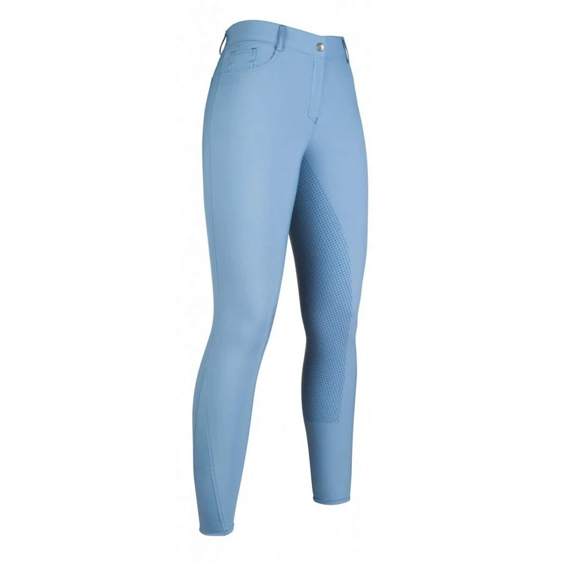 Hkm 12572 Sunshine Riding Breeches Silicone Full Seat Ladies Denim Blue, 40