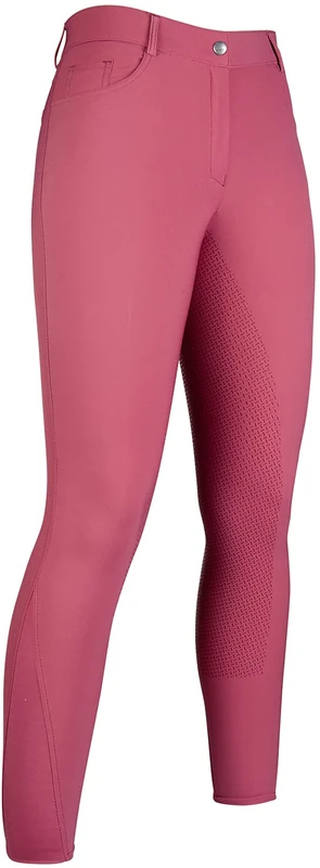 Hkm 12572 Sunshine Riding Breeches Silicone Full Seat Children Red 152
