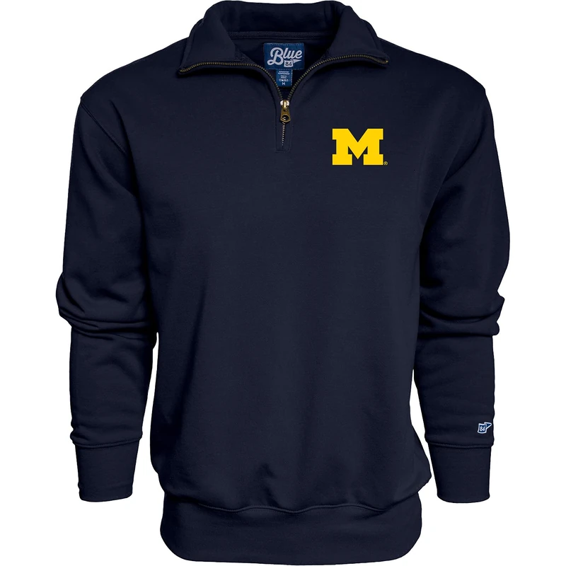 Blue 84 Men's Quarter Zip Sweatshirt Icon, Team Color, S