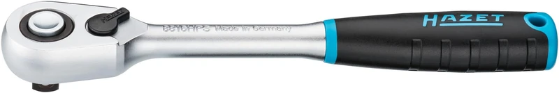HAZET HiPer 8816HPS Fine-Tooth Reversible Ratchet I Square 10 mm (3/8 Inch) I Number of Teeth: 90 I Actuation Angle 4° I for Use in Tightest Spaces