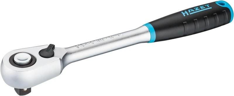 HAZET HiPer 916HPS Fine Tooth Reversible Ratchet I Output: ½ Inch (12.5 mm) Square I 275 mm I with Switch Lever and Locking Function