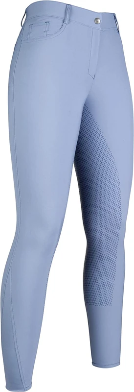 Hkm 12572 Sunshine Silicone Full Seat Jodhpurs Women's Denim Blue, 48