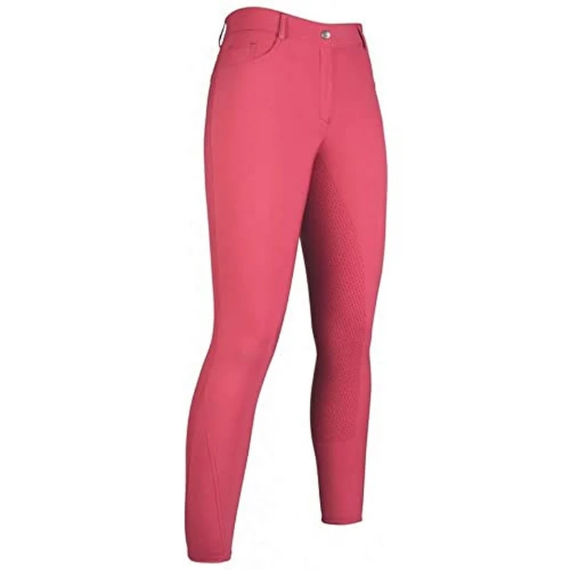 Hkm 12572 Sunshine Riding Breeches Silicone Full Seat Ladies Red 34 - Image 1