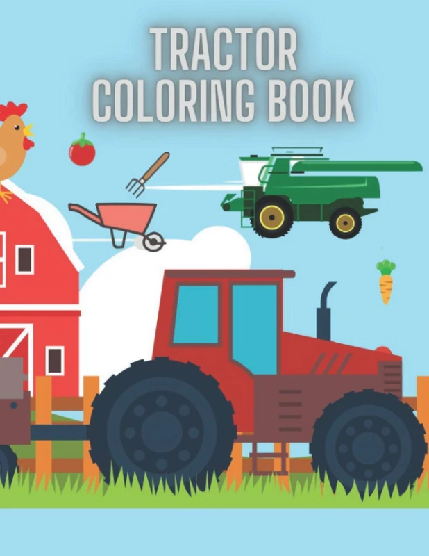 Tractor Coloring Book: The perfect gift for kids.