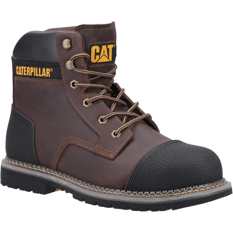 Caterpillar Male Powerplant S3 Safety Boot, Brown, 13