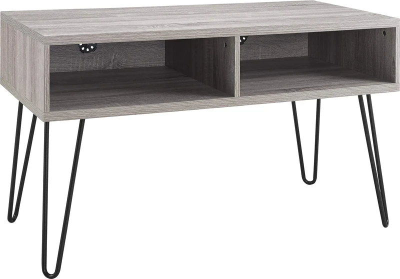 DHP Owen TV Stand 42 Inch, Grey Oak Look