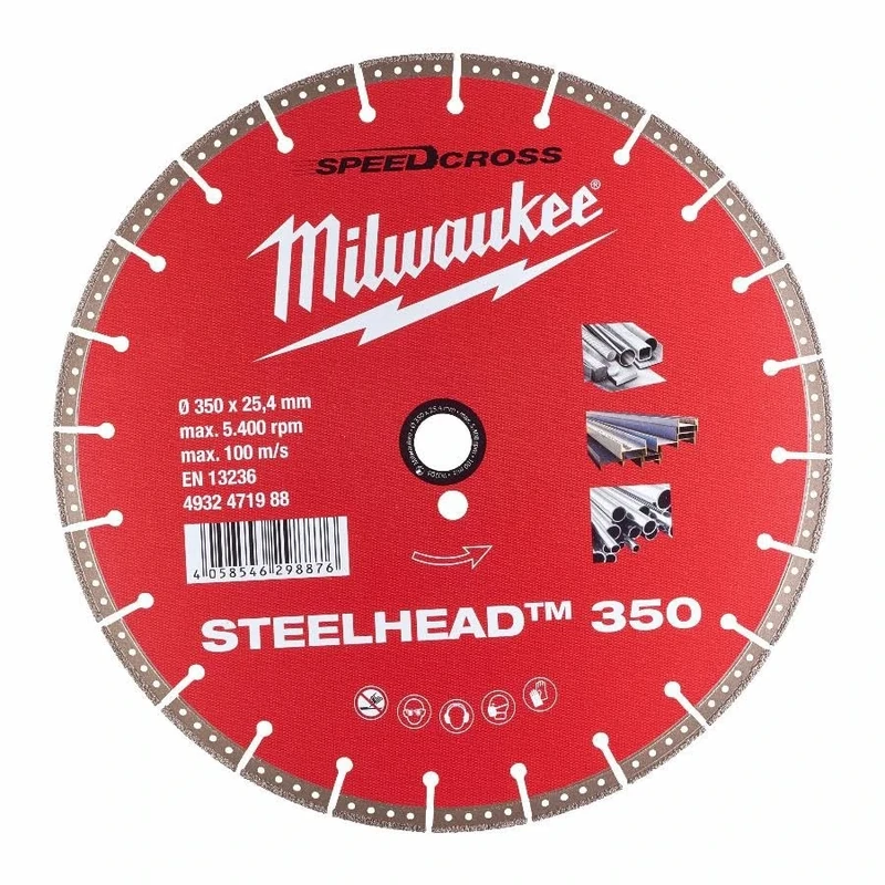 MILWAUKEE DH Steelhead Diamond Wet Cutting Disc 350 x 2.8 mm - Image 1