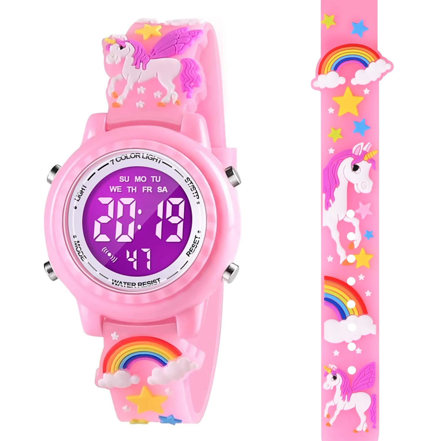 Dotodo Unicorn Watches - Kids' Girls' Gifts for Age 3-7, Pink - Thanksgiving & Holiday Gifts