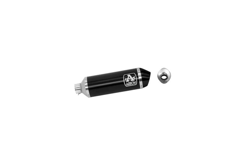 ARROW Urban Aluminium Dark Silencer with "Dark" End Cap Vespa GTS 300 '21 Homologated Aluminium Dark Urban Silencer