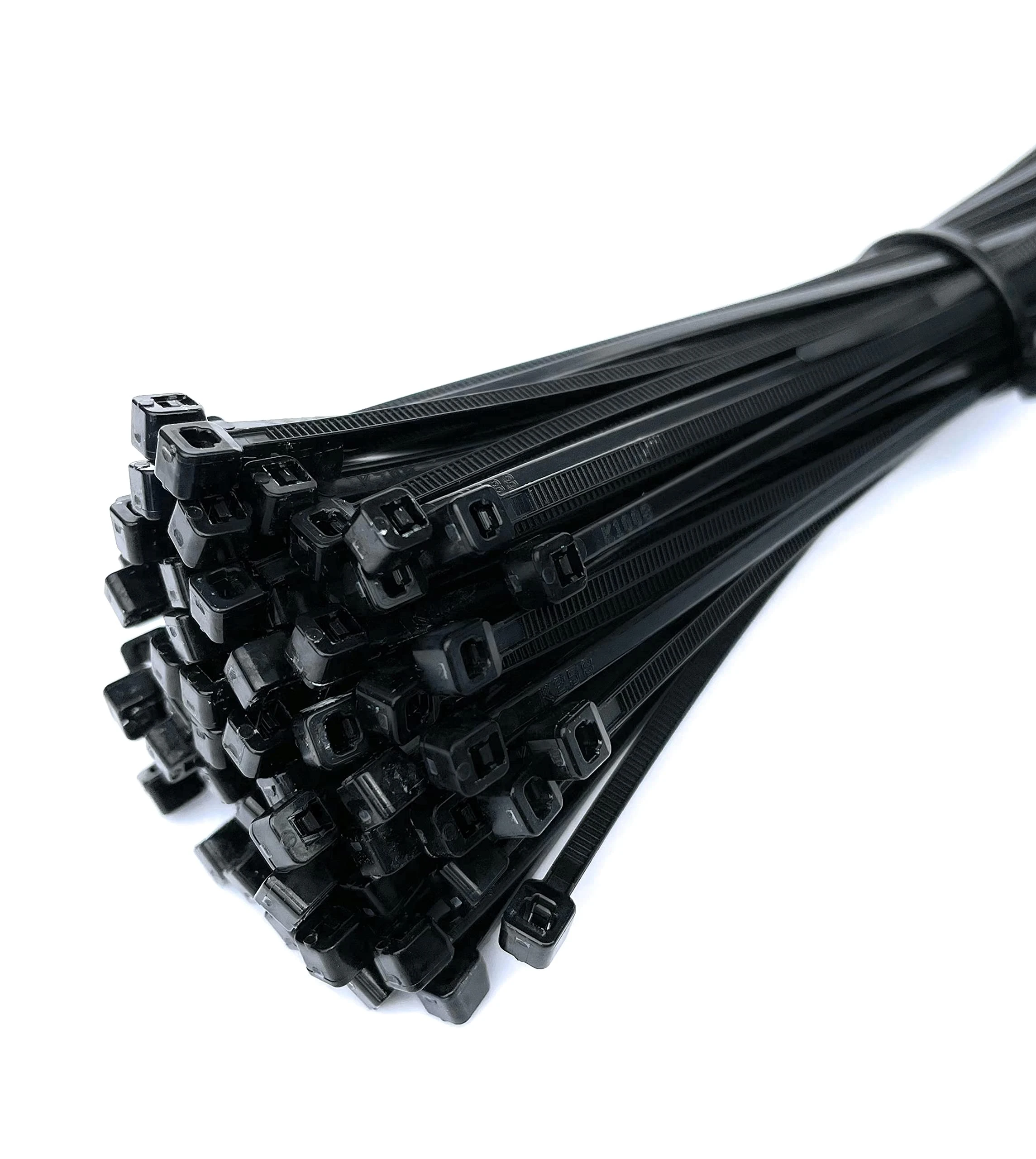 100 Pack Black 300mm x 4.8mm Cable Ties/Ties Zip Ties/Nylon Wrap