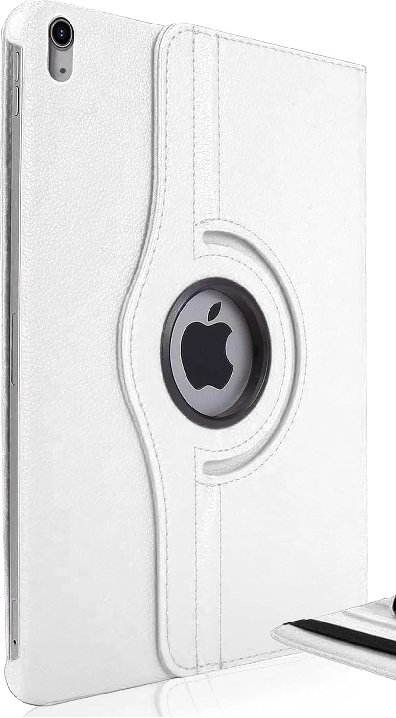 World Biz Rotating Case for iPad Air 10.9’’ 5th / 4th Generation Case (2022/2020), 360° Rotation Shockproof PU Leather Flip Cover with Auto Wake/Sleep Apple iPad Air 5/4 10.9 inch (White)