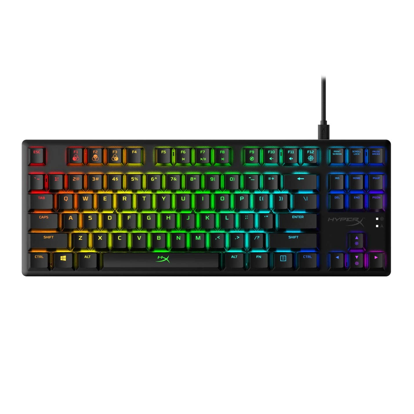 HyperX Alloy Origins Core – Tenkeyless Mechanical Gaming Keyboard – Software Controlled Light & Macro Customization – Compact Form Factor – Clicky Switch – HyperX Blue – RGB LED Backlit