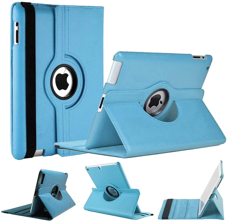 World biz Rotating Case for iPad Mini 5 Mini 4, iPad Mini5 (2019) iPad Mini4 (2015) 360 Degree Rotation Stand Shockproof Protective Cover With Auto Sleep Wake Function (Sky Blue)