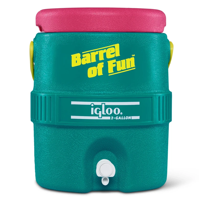 Igloo Special Edition Retro 2 Gallon Barrel of Fun Insulated Jug, Jade