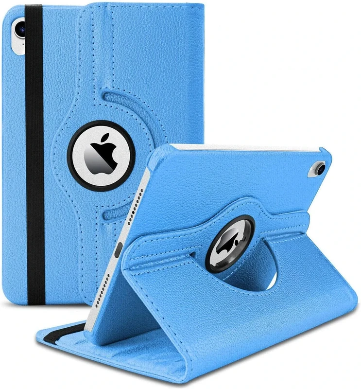 World Biz Case for iPad Air 5th / 4th Generation Case (2022/2020) 10.9 inch, 360° Rotating Shockproof PU Leather Flip Folio Protection Cover with Auto Wake/Sleep (Sky Blue)