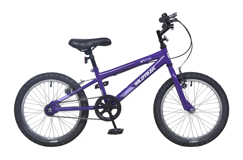 Wildtrak - 18 Inch Bike for Children 6-8 Years Old, Adjustable brakes - Purple