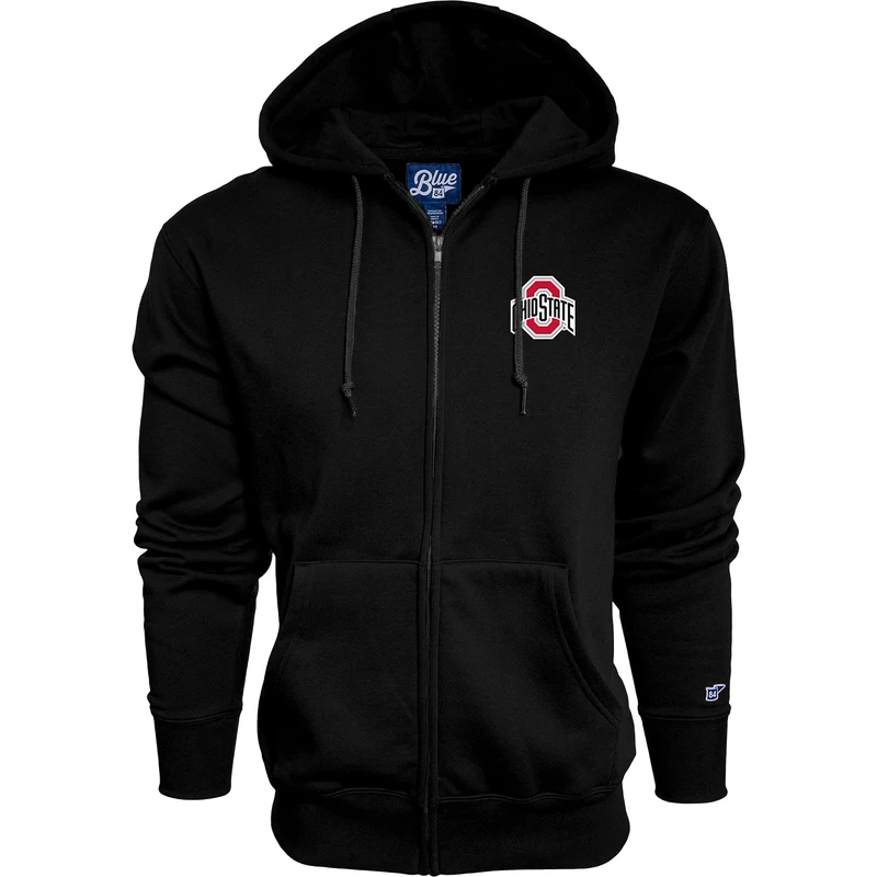 Blue 84 Men's Full Zip Hoodie Icon Hooded Sweatshirt, Team Color, L