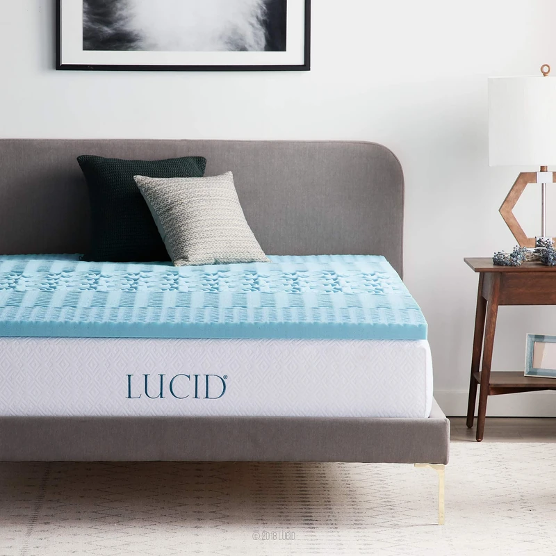 Lucid 5 cm Zoned Gel Memory Foam Mattress Topper, 90 x 190 cm