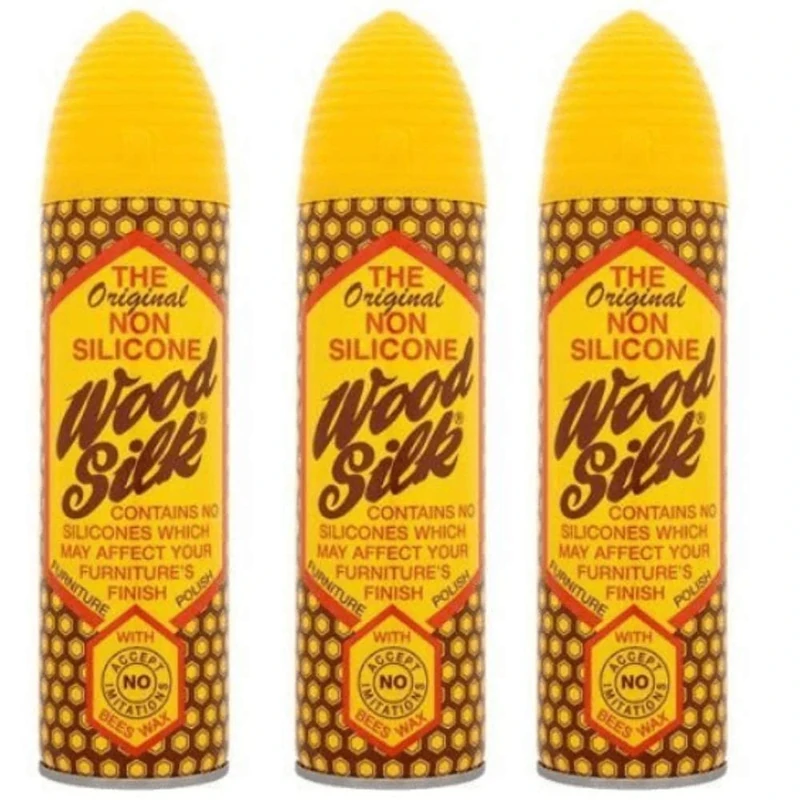 Aristowax Natural Wood Silk Non-Silcon Beeswax Nutrient Oils Cleaning Spray Conditioner 225ml (Pack of 3)