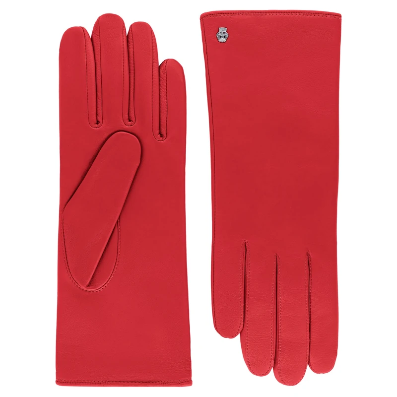 Roeckl Women's Hamburg Leather Gloves, Classic red, 6.5