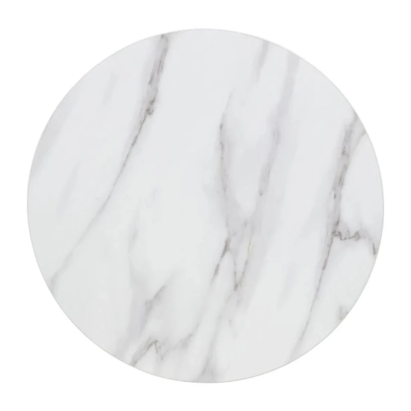 Bolero Pre-drilled Round Table Top Marble Effect 600mm DT445