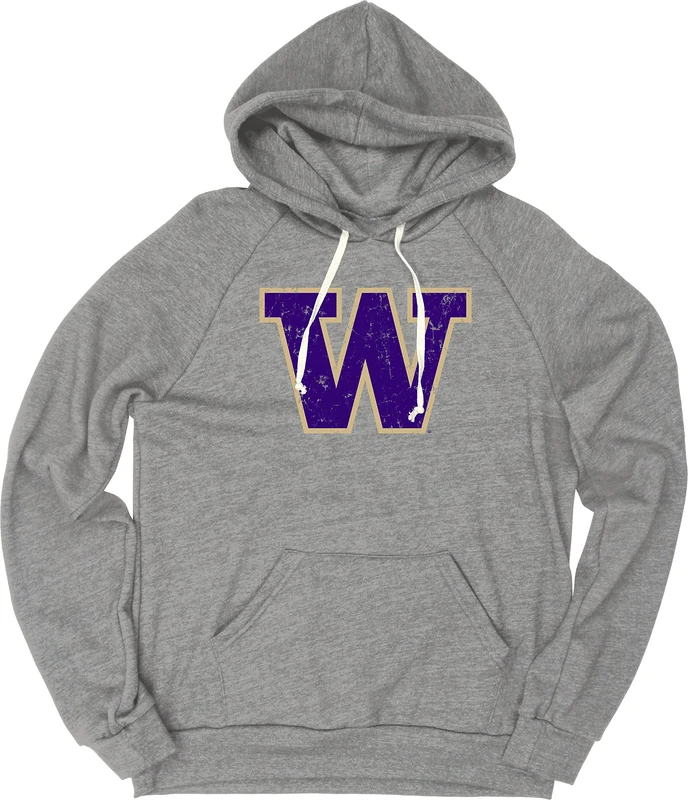 Blue 84 Men's Tri-Blend Hoodie Vintage Icon Hooded Sweatshirt, Heather Gray, XL