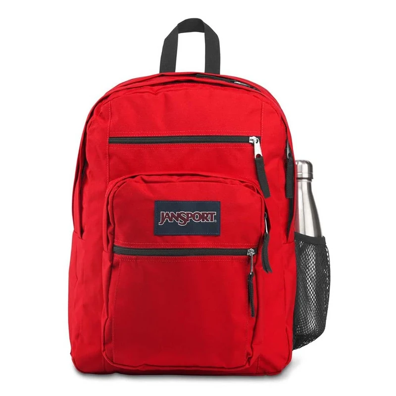 JANSPORT BIG STUDENT Large Backpack, 15 inch laptop compartment, Red Tape (Red)