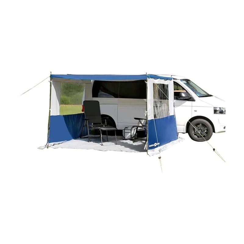 BRUNNER Sunny Van Roof Sidewall Set of 2 Side Walls for Sun Protection Awning, Minibus and Van Sunshade, Side Walls with Large Transparent Windows, 240 x 200 cm - Image 1
