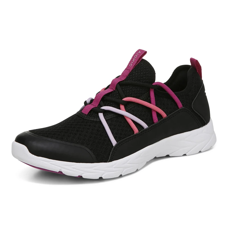 Vionic Women's Trainers - Zeliya, Black and Pink, UK 3, Wide Fit